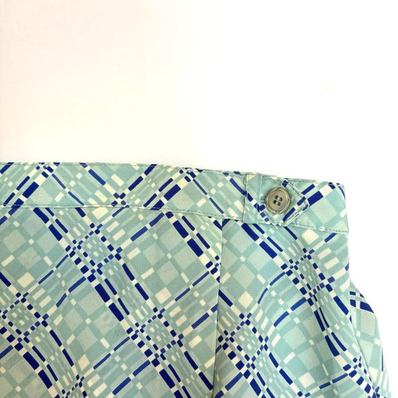 Designs Lane Bryant Blue Geometric Print Midi Wrap Skirt with Matching Scarf -22 - Picture 9 of 11